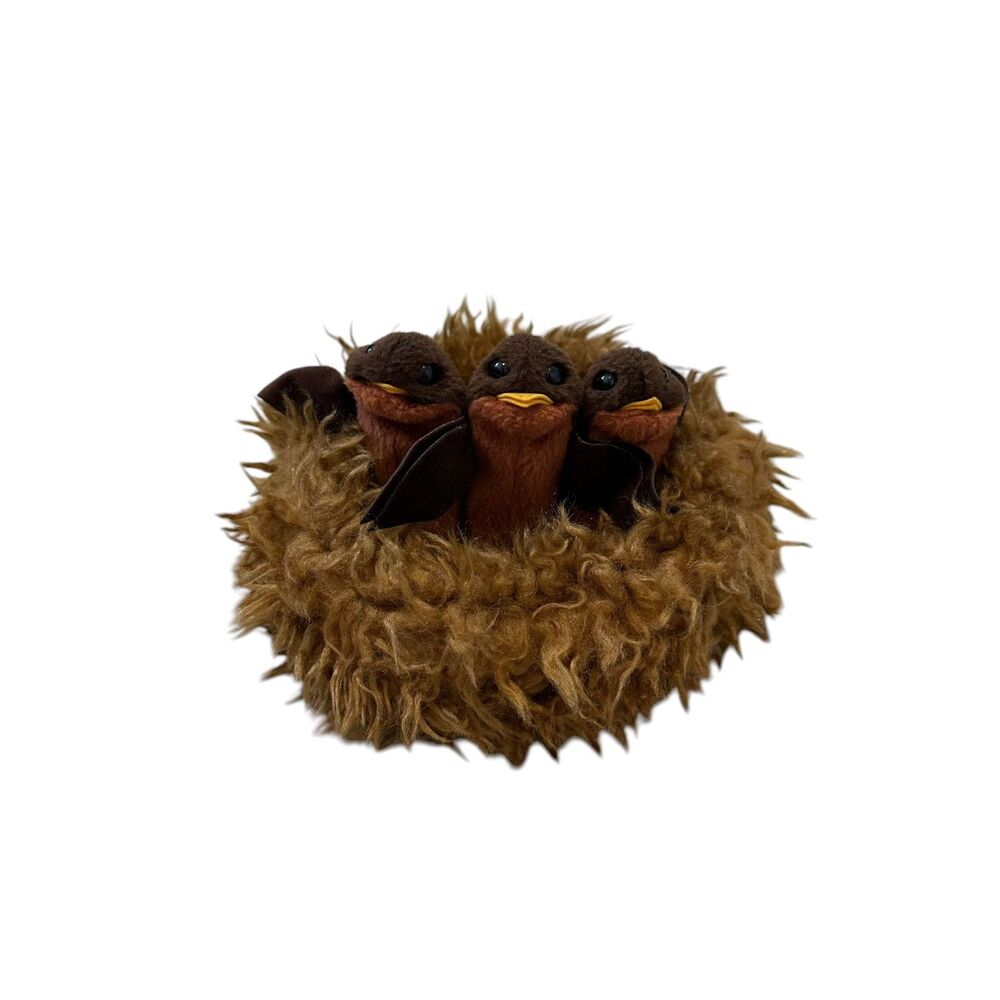 Folkmanis FolkTails Three Baby Robins in Nest Finger Puppet